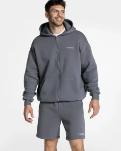 TEVEO Hoodies & Sweat Jackets*Arrival Oversized Zip Hoodie "Graphit"