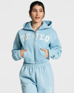 TEVEO Hoodies & Jackets*College Zip Hoodie "Babyblau"