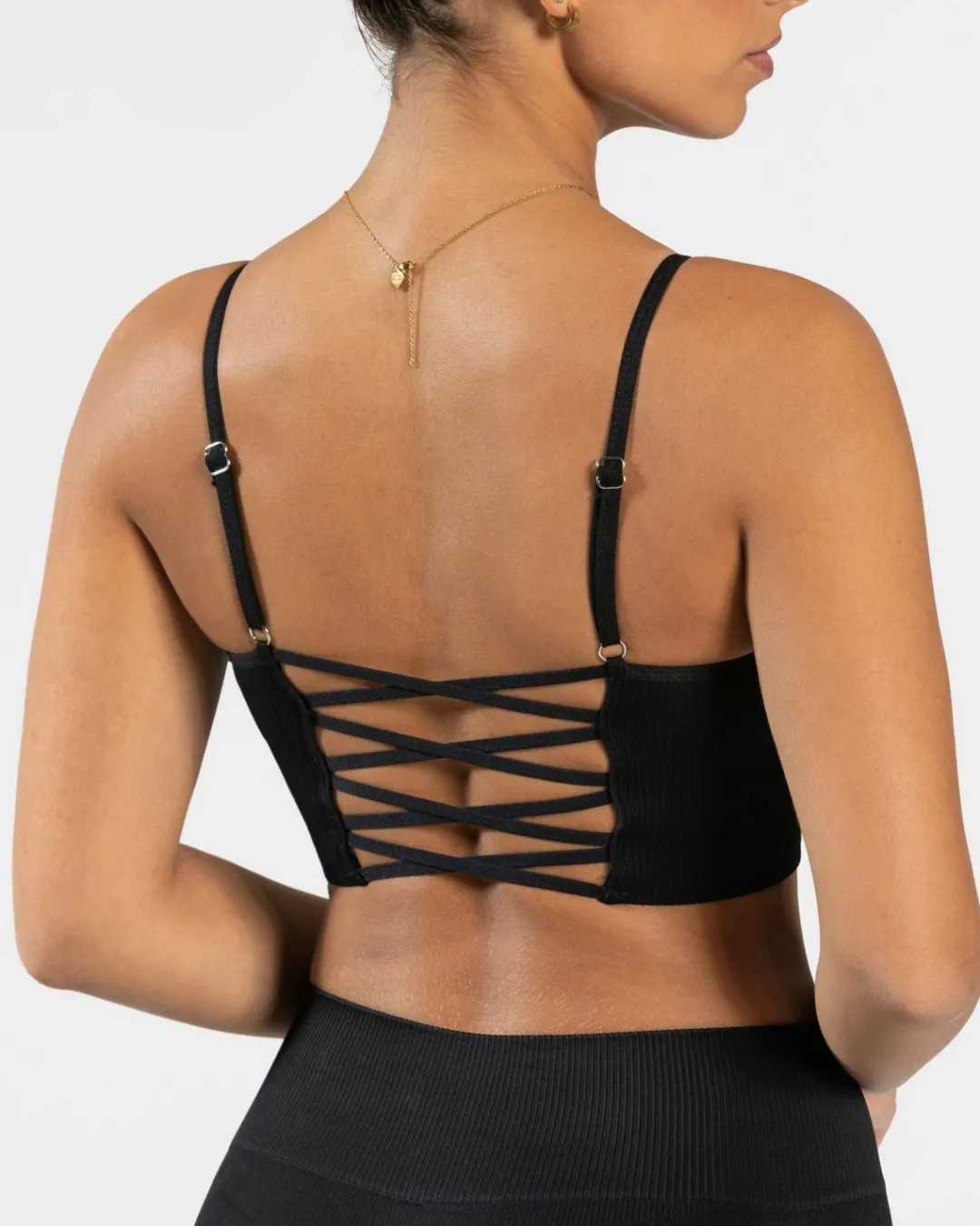 TEVEO Sports Bras*Elegant Cross Top "Schwarz"