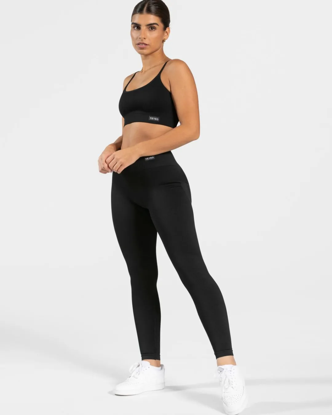 TEVEO Leggings & Pants*Elegant Scrunch Leggings "Schwarz"