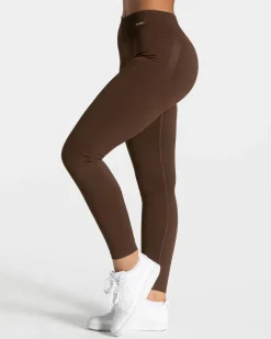 TEVEO Leggings & Pants*Elegant Scrunch Leggings "Dunkelbraun"