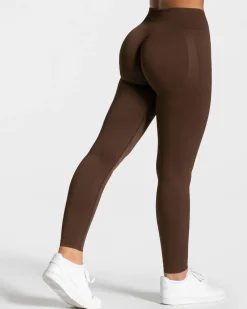 TEVEO Leggings & Pants*Elegant Scrunch Leggings "Dunkelbraun"