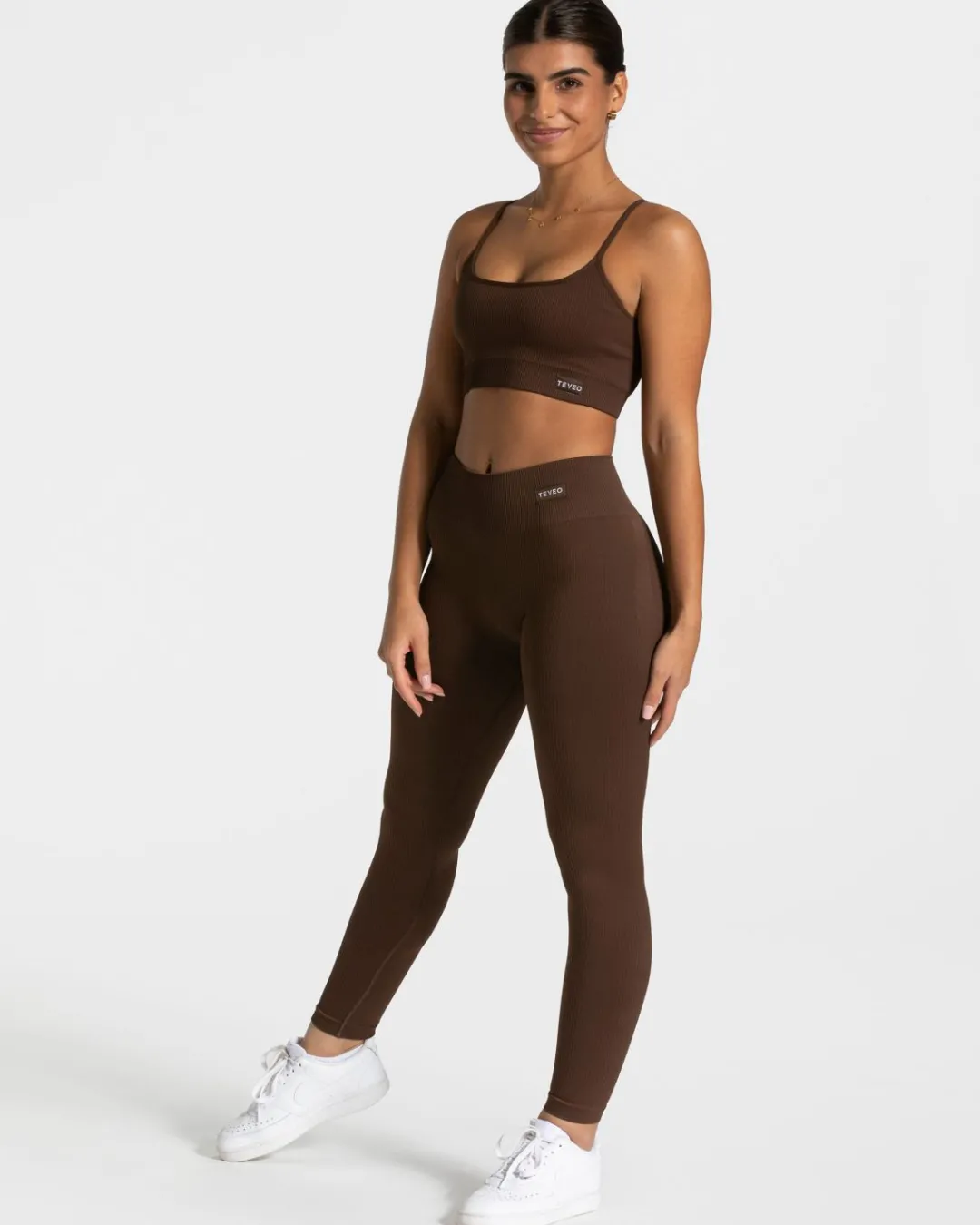 TEVEO Leggings & Pants*Elegant Scrunch Leggings "Dunkelbraun"