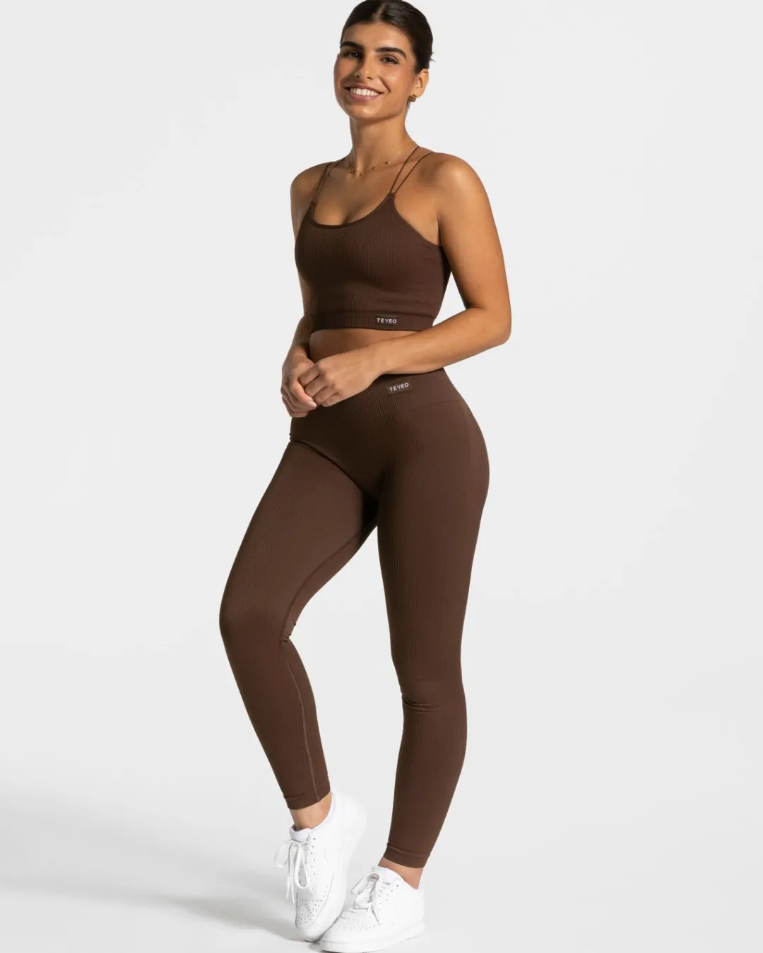 TEVEO Sports Bras*Elegant Strap Top "Dunkelbraun"