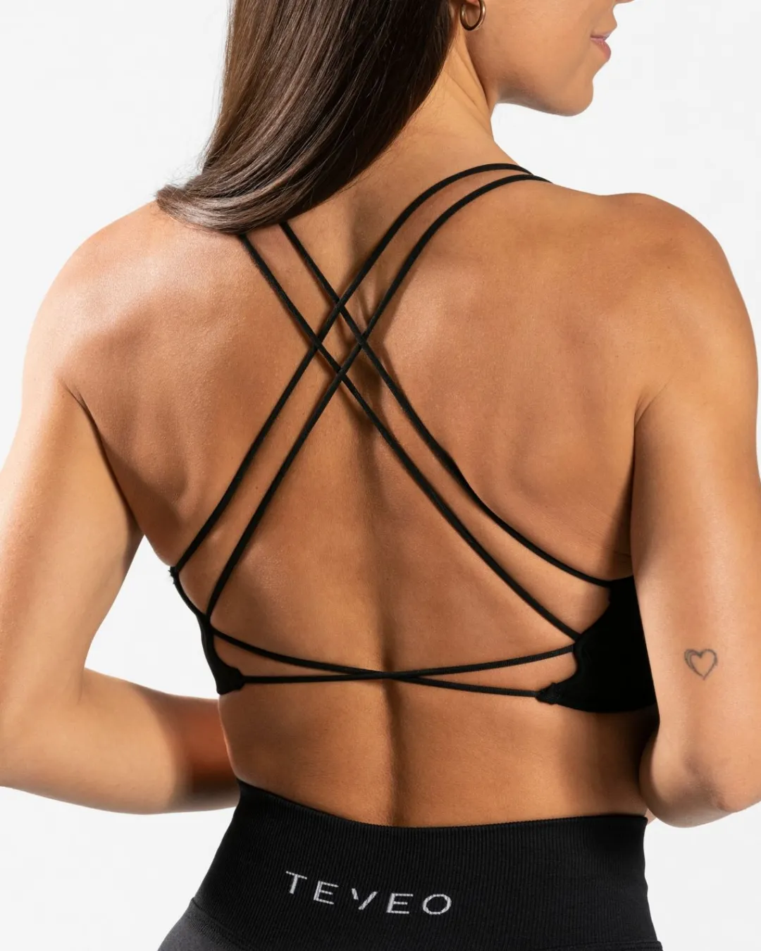 TEVEO Sports Bras*Everyday Backless Top "Schwarz"