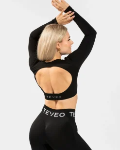 TEVEO Longsleeves*Everyday Cut Out Longsleeve "Schwarz"
