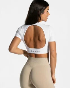 TEVEO T-Shirts*Everyday Cut Out T-Shirt "Weis"