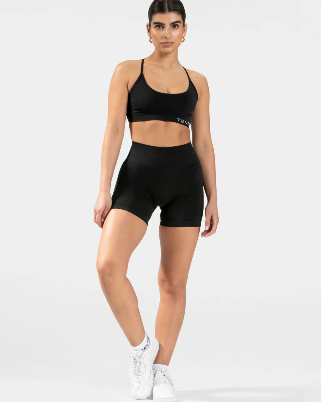 TEVEO Shorts*Pure Covert Scrunch Short "Schwarz"