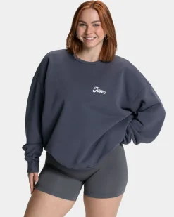 TEVEO Hoodies & Jackets*Pure Oversized Sweater "Graphit"