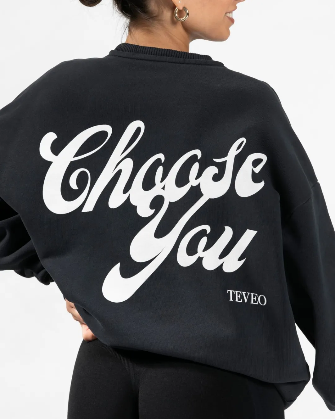 TEVEO Hoodies & Jackets*Pure Oversized Sweater "Schwarz"