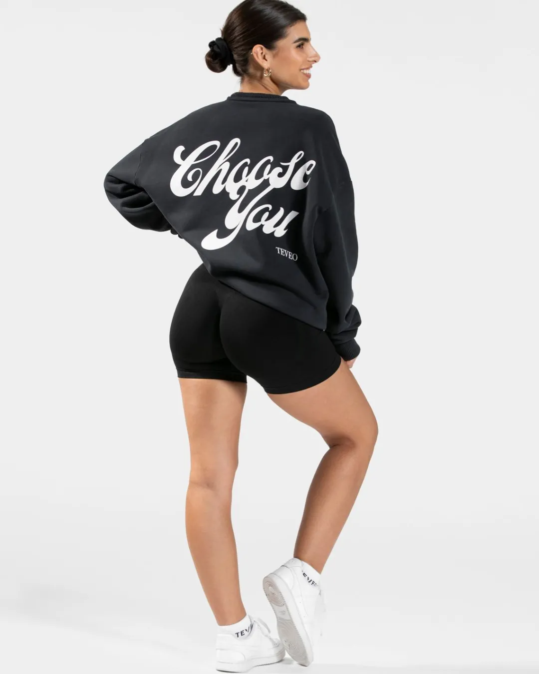TEVEO Hoodies & Jackets*Pure Oversized Sweater "Schwarz"