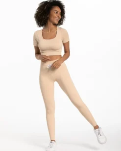 TEVEO Tops*Ribbed Crop Top 