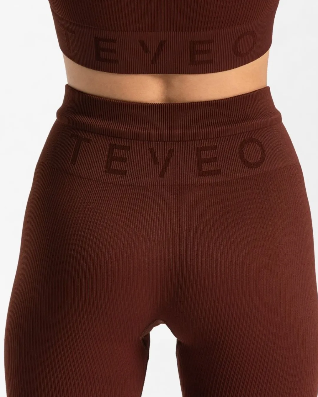 TEVEO Leggings & Pants*Ribbed Leggings "Mahagoni"