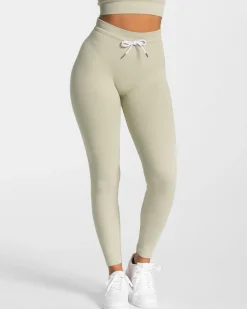 TEVEO Leggings & Pants*Ribbed Leggings "Salbei"