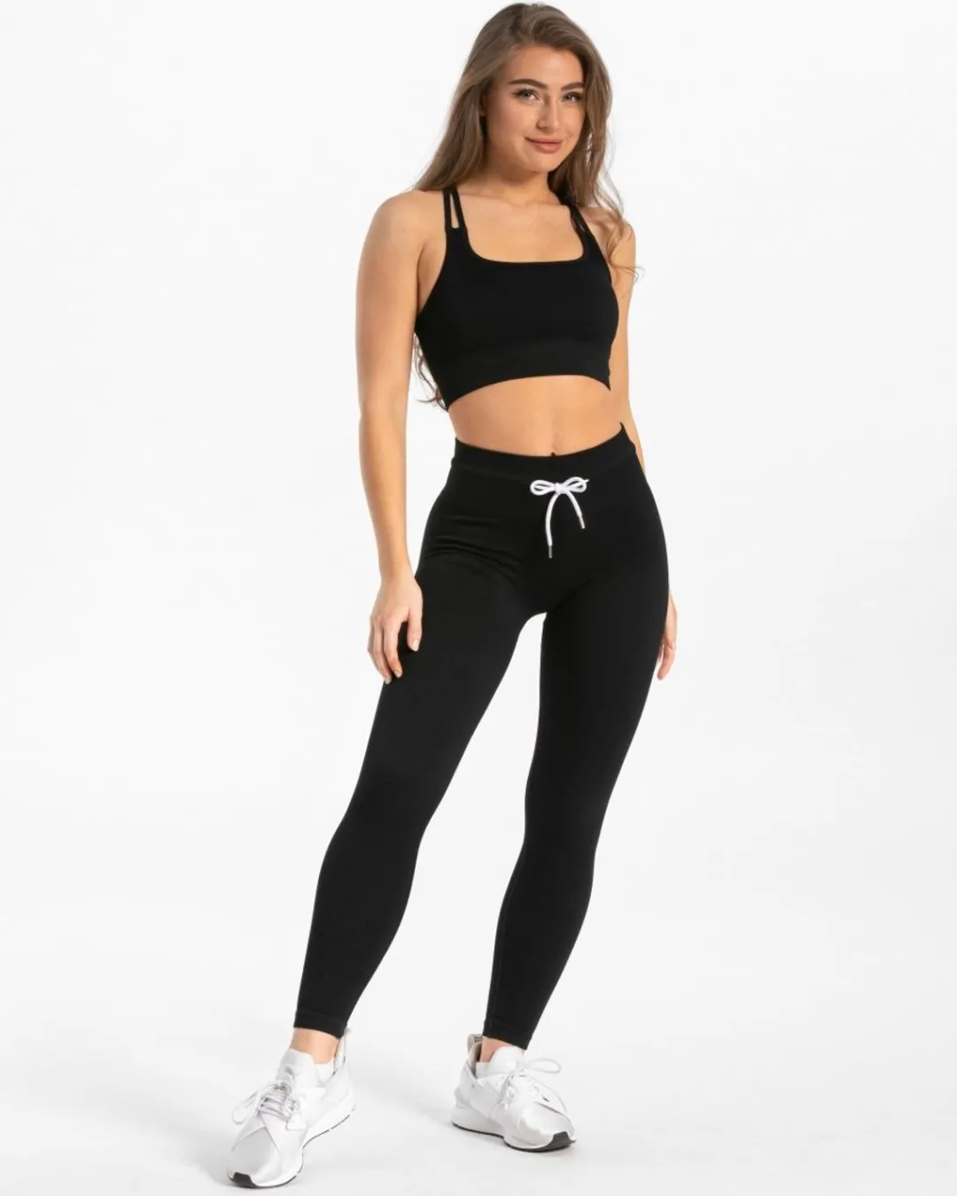 TEVEO Leggings & Pants*Ribbed Leggings "Schwarz"