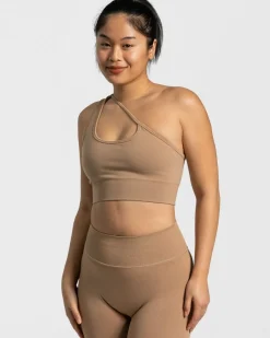 TEVEO Sports Bras*Sassy One Shoulder Bh "Beige"