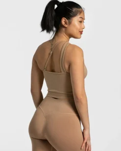 TEVEO Tops*Sassy One Shoulder Top "Beige"