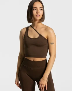 TEVEO Tops*Sassy One Shoulder Top "Braun"