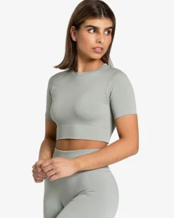 TEVEO Tops*Sensation Crop Top "Grau"