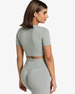 TEVEO Tops*Sensation Crop Top "Grau"