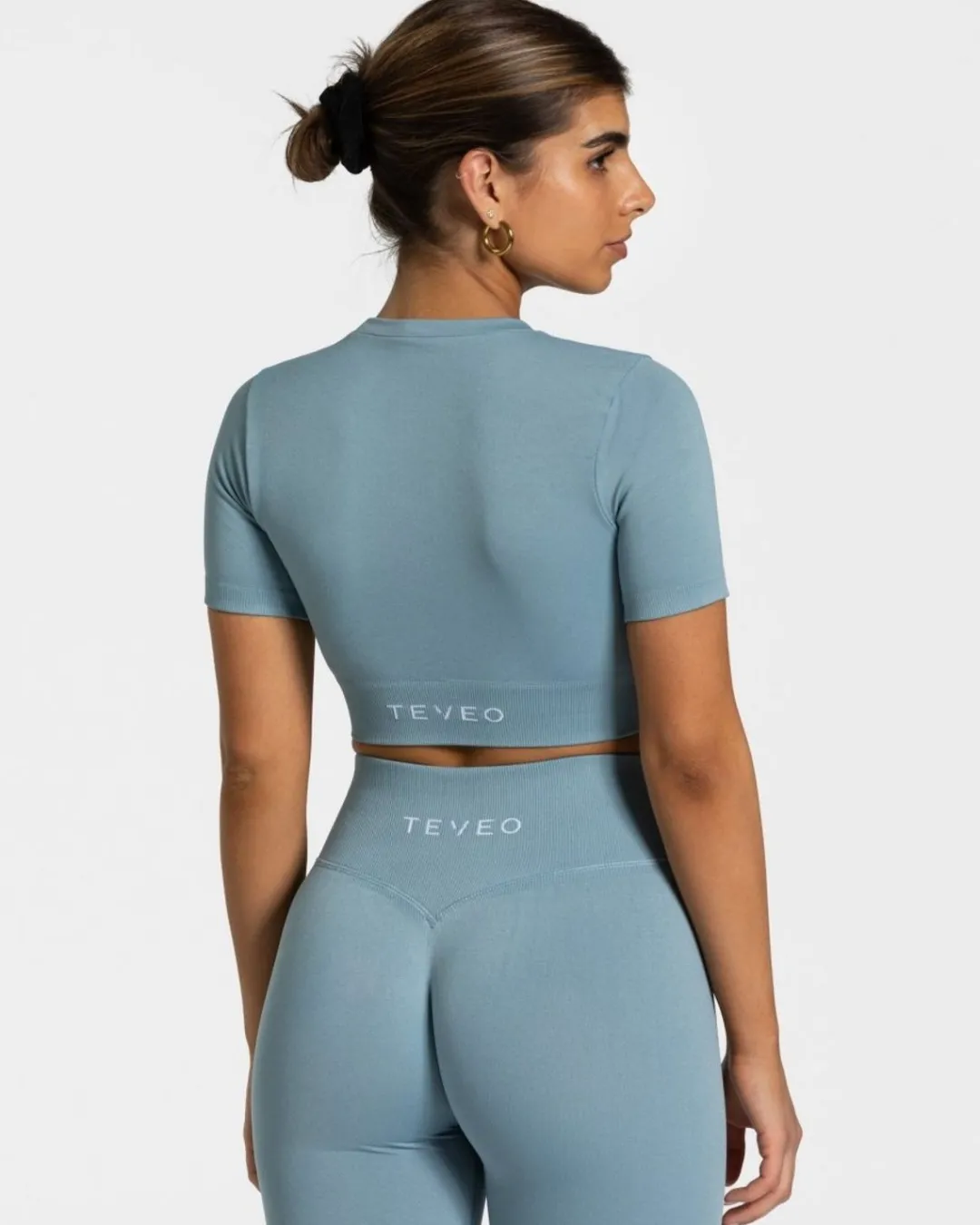 TEVEO Tops*Sensation Crop Top "Stahlblau"