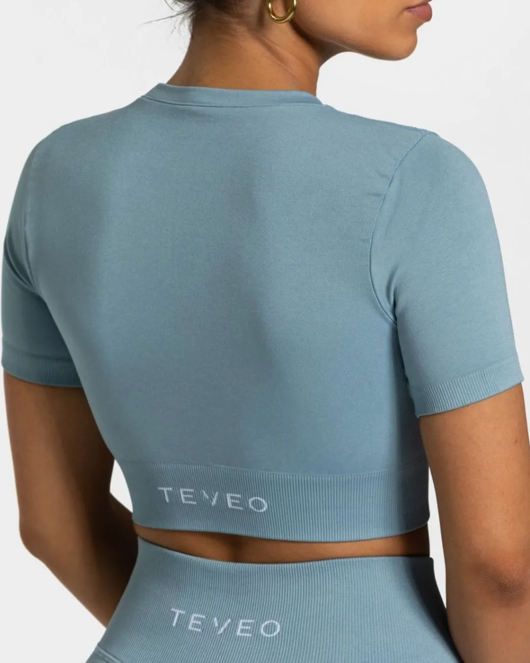 TEVEO Tops*Sensation Crop Top "Stahlblau"