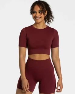 TEVEO Tops*Sensation Crop Top "Weinrot"