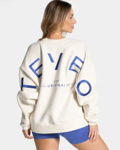 TEVEO Hoodies & Jackets*Signature Oversized Sweater "Off White"