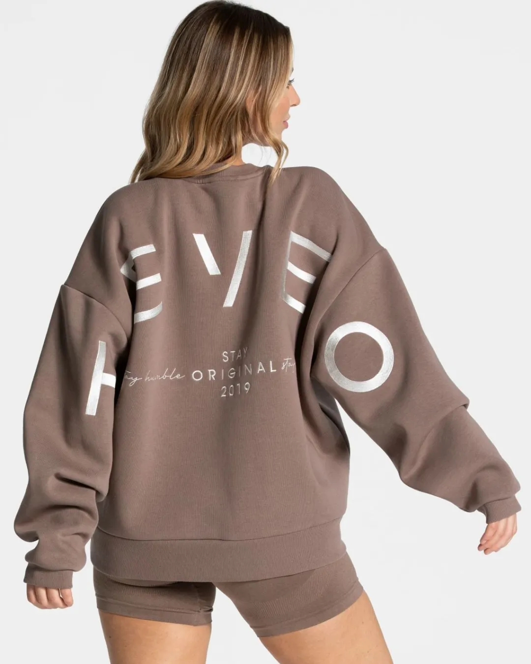TEVEO Hoodies & Jackets*Signature Oversized Sweater "Mokka"