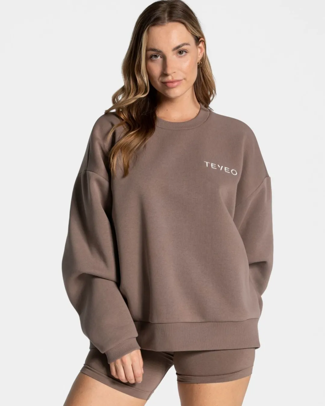 TEVEO Hoodies & Jackets*Signature Oversized Sweater "Mokka"