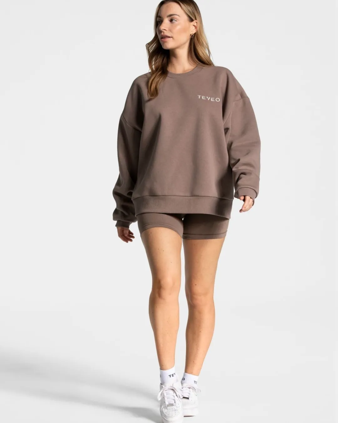TEVEO Hoodies & Jackets*Signature Oversized Sweater "Mokka"