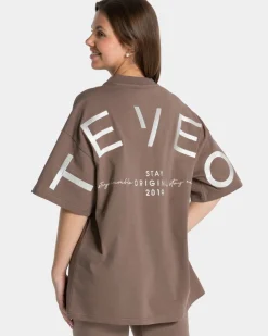 TEVEO T-Shirts*Signature Oversized T-Shirt "Mokka"