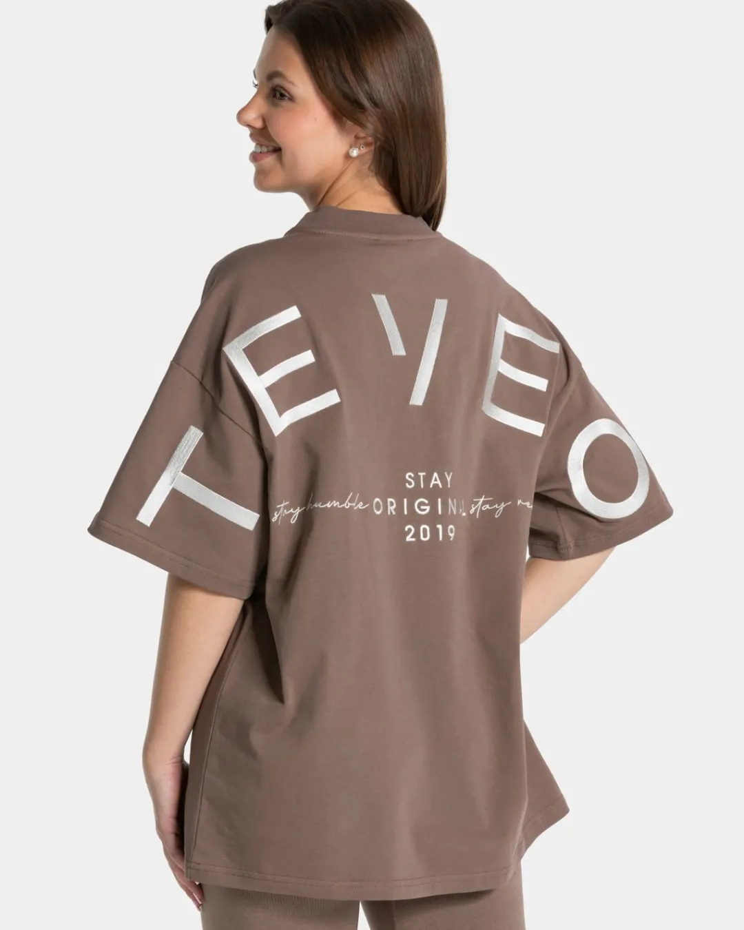 TEVEO T-Shirts*Signature Oversized T-Shirt "Mokka"