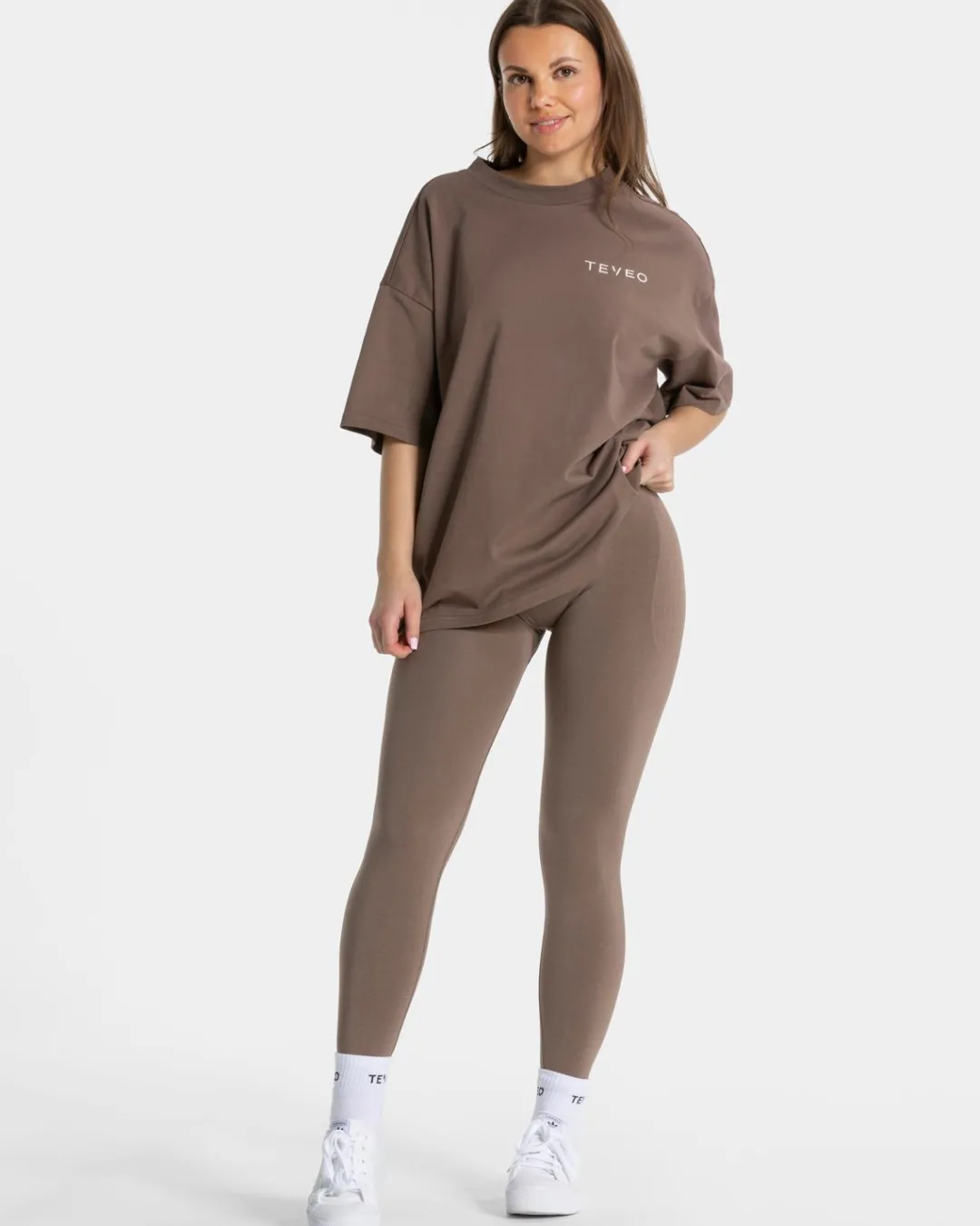 TEVEO T-Shirts*Signature Oversized T-Shirt "Mokka"