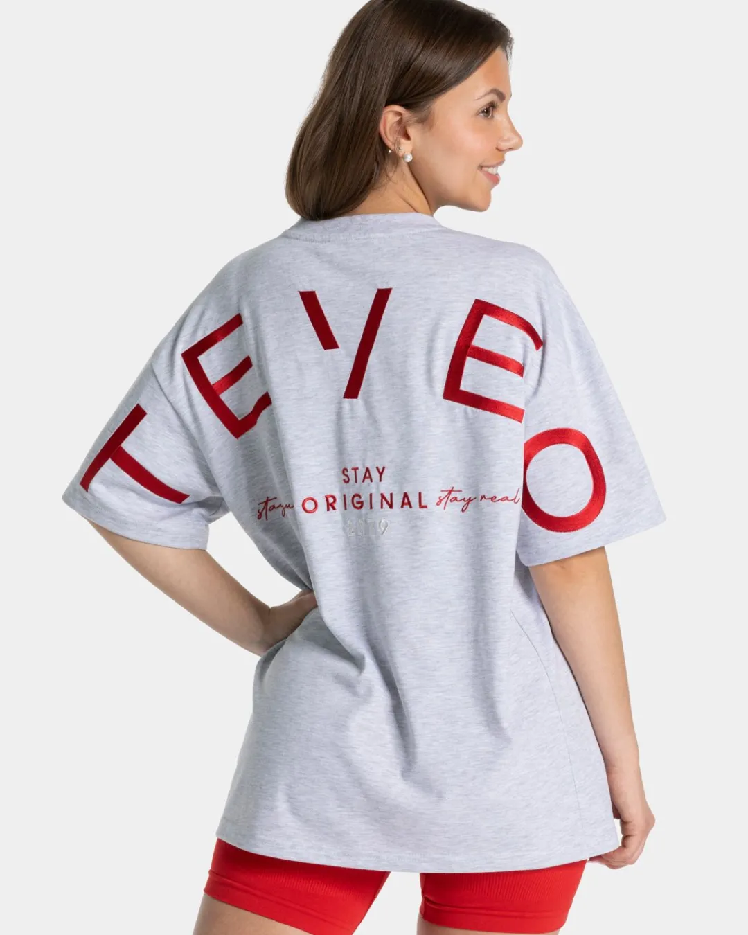 TEVEO T-Shirts*Signature Oversized T-Shirt "Hellgrau"