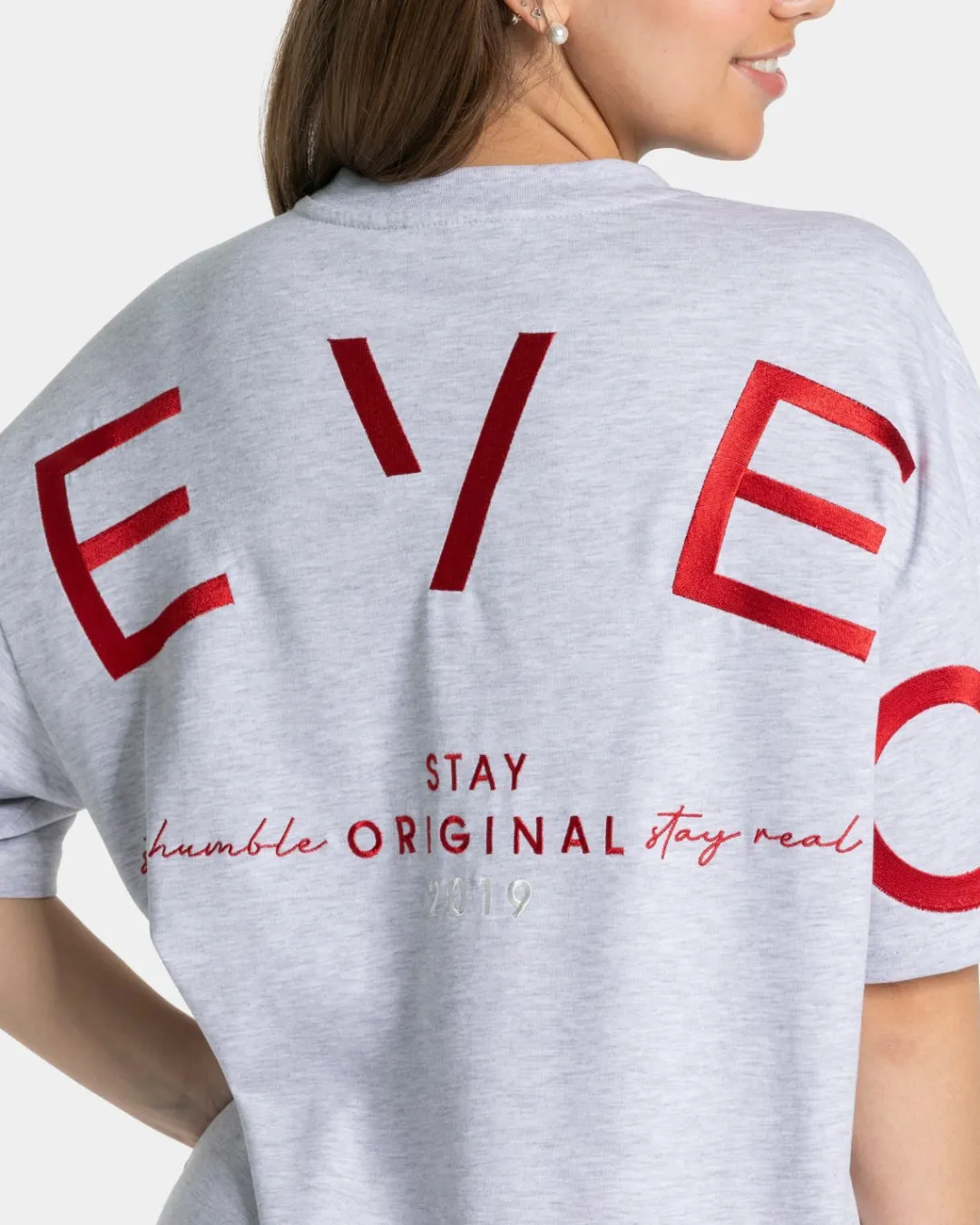 TEVEO T-Shirts*Signature Oversized T-Shirt "Hellgrau"