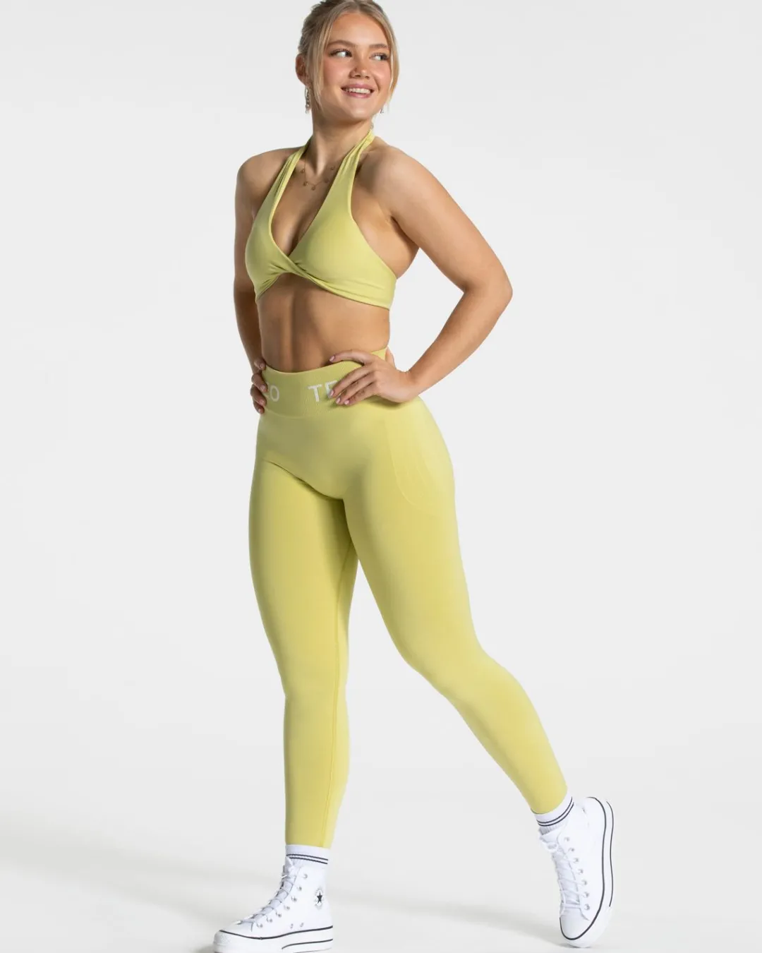 TEVEO Leggings & Pants*Signature Scrunch Leggings "Lime"