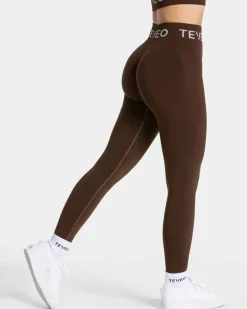 TEVEO Leggings & Pants*Signature Scrunch Leggings "Dunkelbraun"