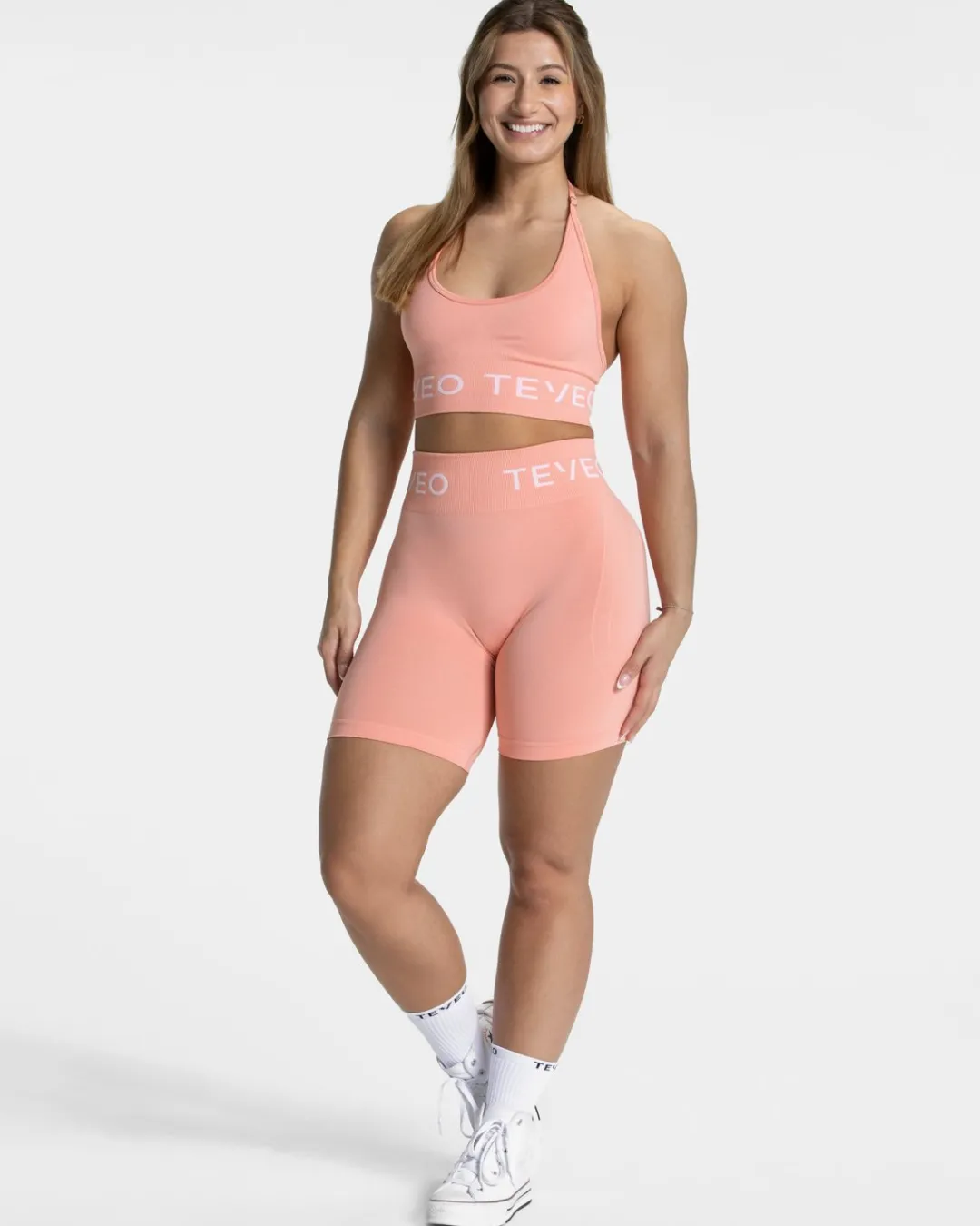 TEVEO Shorts*Signature Scrunch Short "Peach"