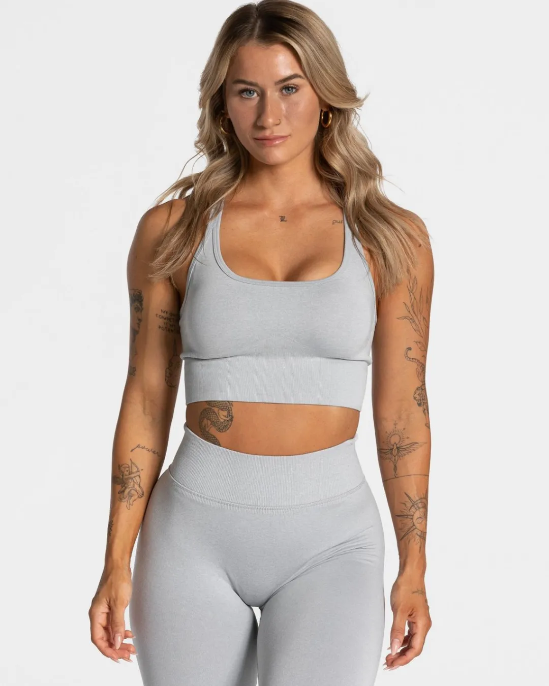 TEVEO Sports Bras*Statement Bh "Hellgrau"