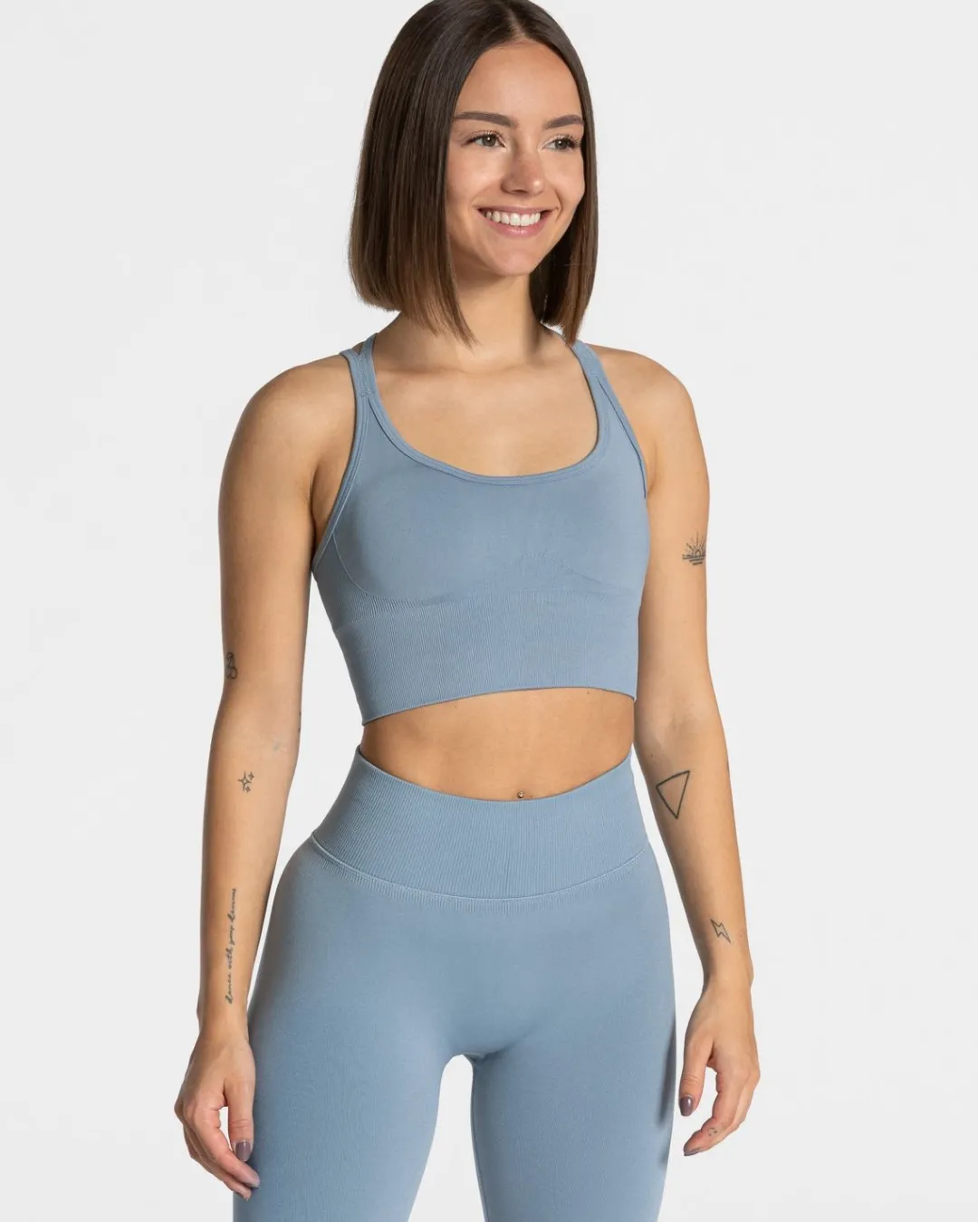 TEVEO Sports Bras*Statement Bh "Stahlblau"