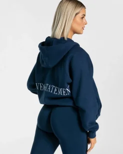 TEVEO Hoodies & Jackets*Statement Oversized Jacke "Dunkelblau"