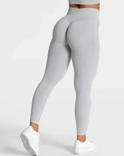 TEVEO Leggings & Pants*Statement Scrunch Leggings "Hellgrau"
