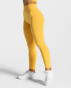 TEVEO Leggings & Pants*Statement Scrunch Leggings "Gelb"