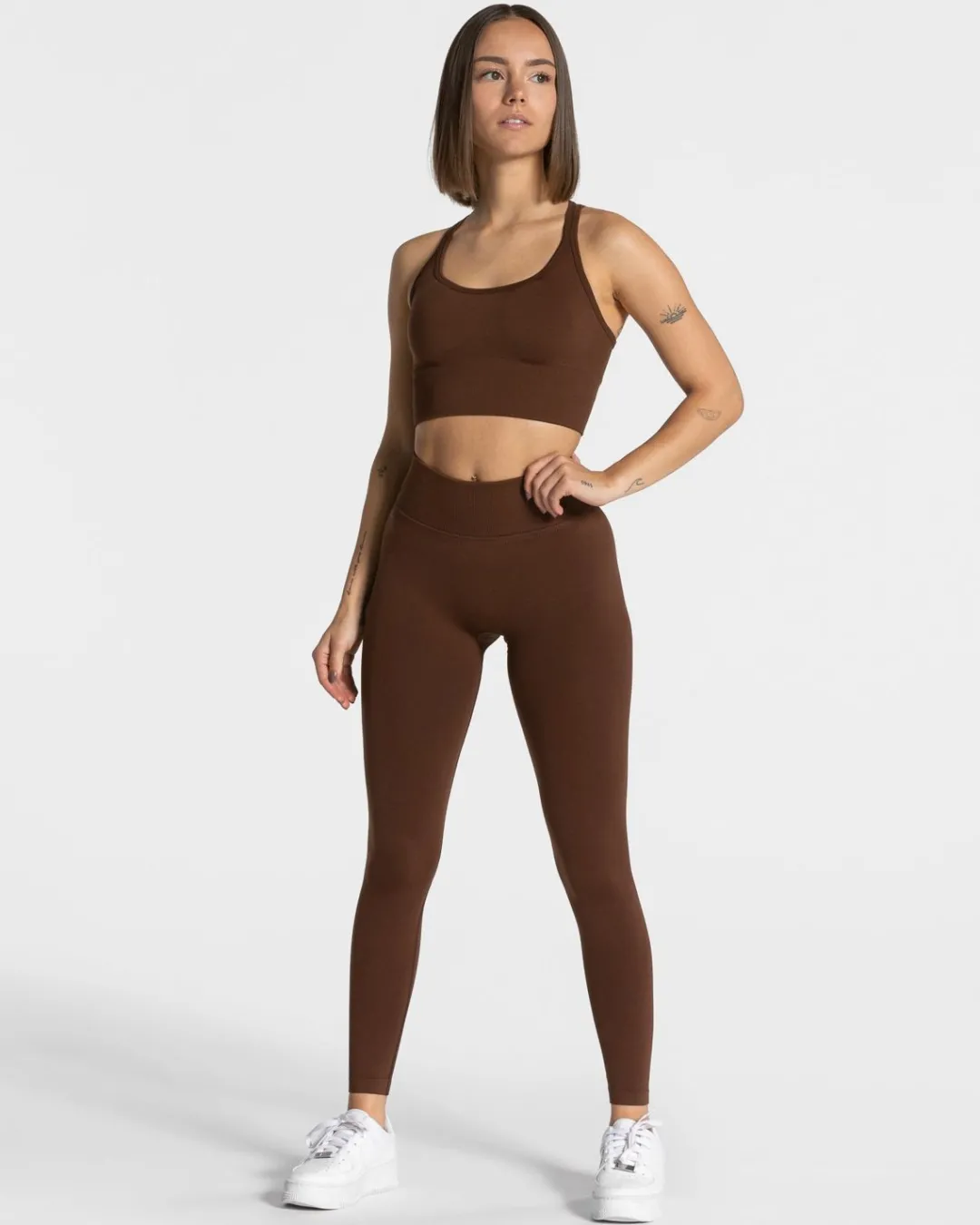 TEVEO Leggings & Pants*Statement Scrunch Leggings "Kaffee"
