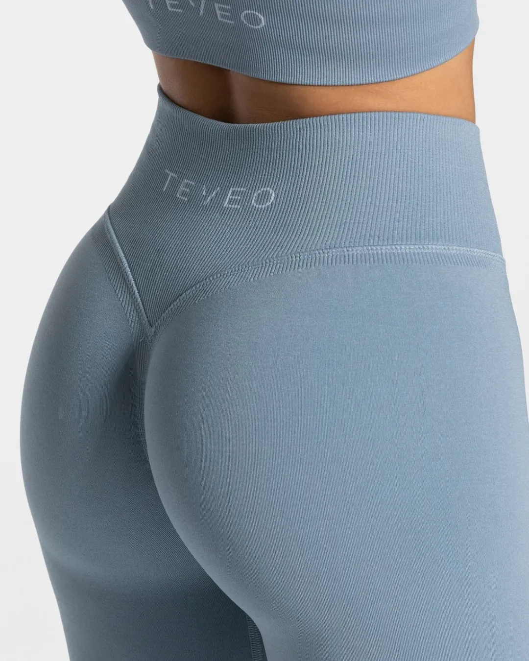 TEVEO Leggings & Pants*Statement Scrunch Leggings "Stahlblau"