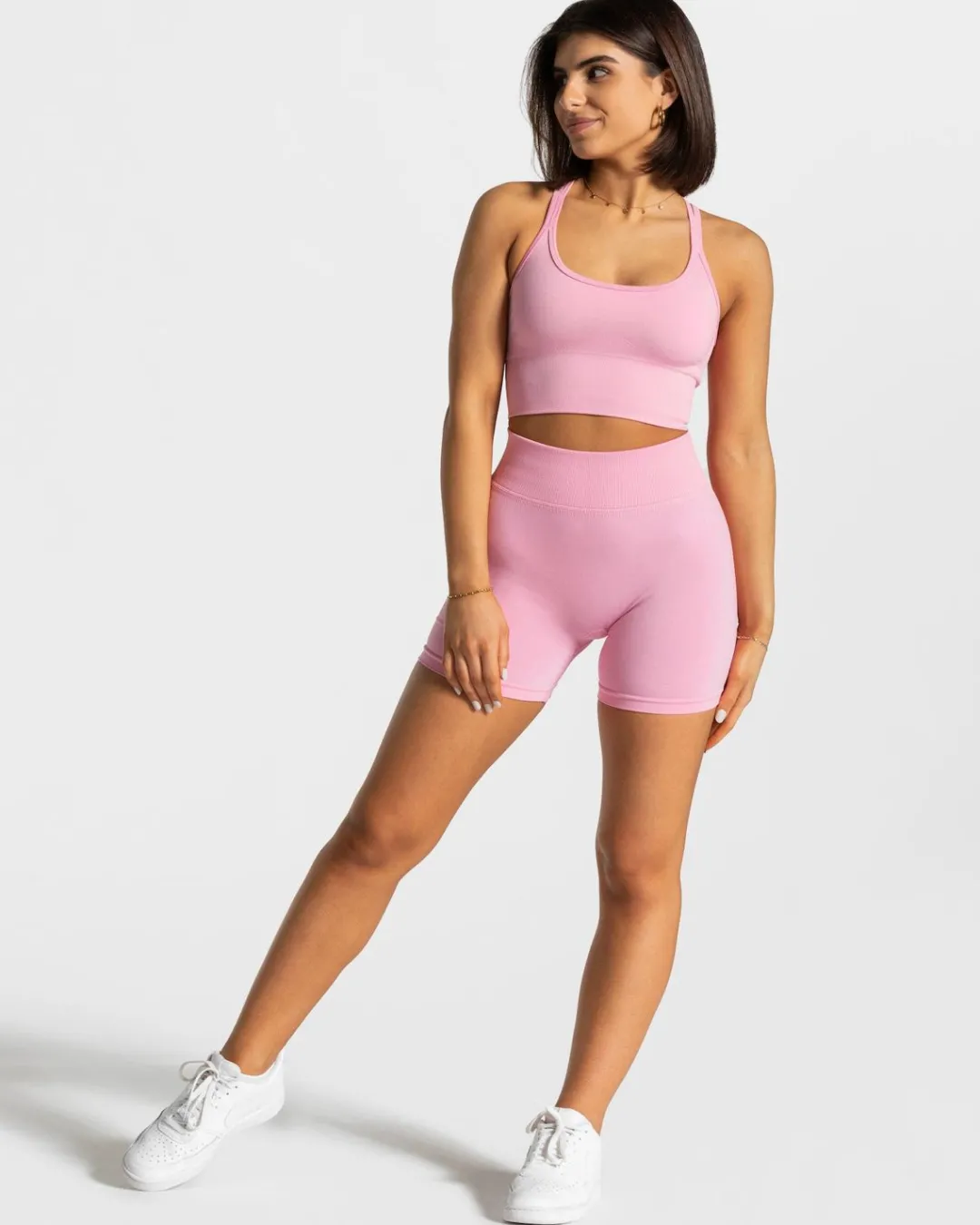 TEVEO Shorts*Statement Scrunch Short "Pink"