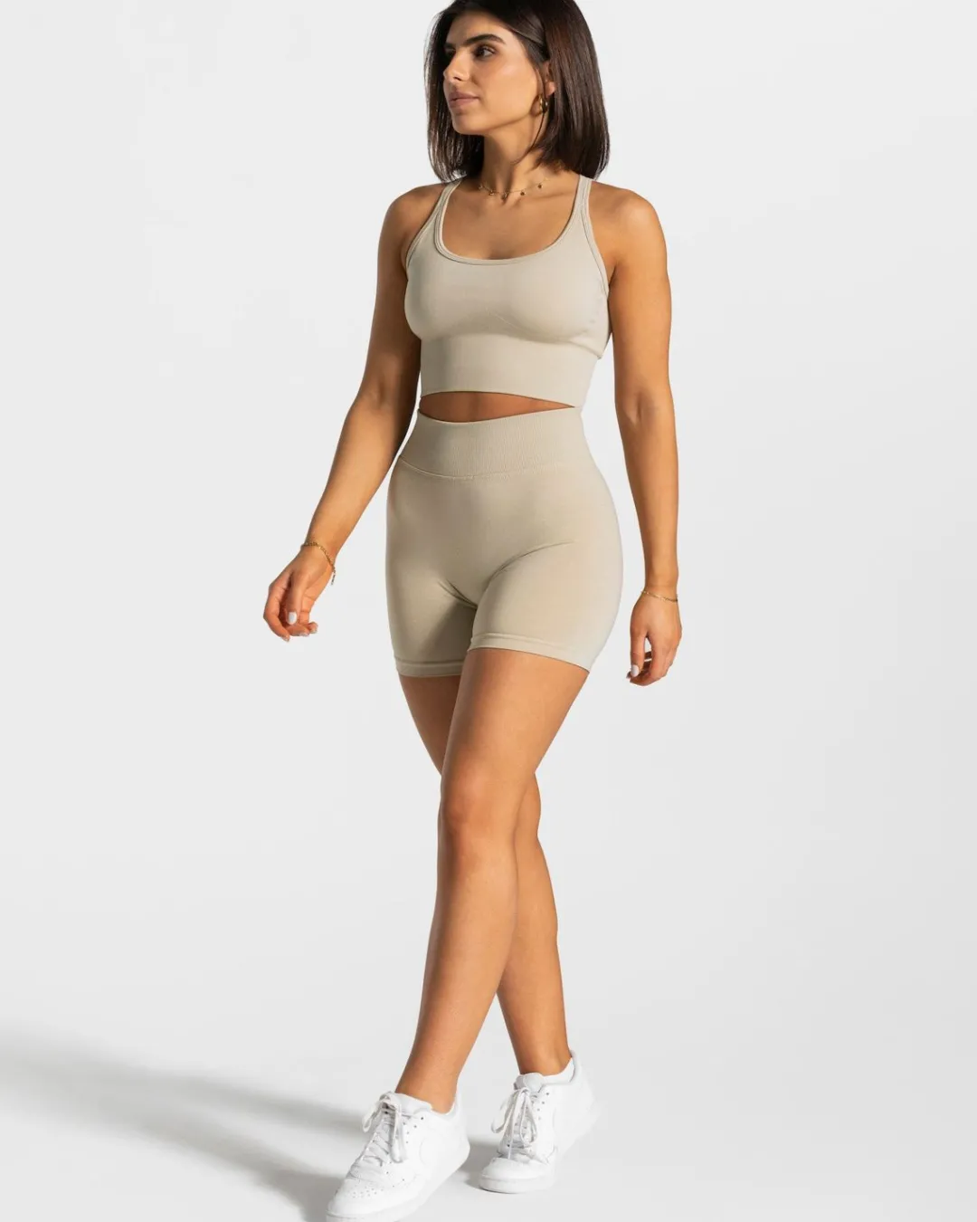 TEVEO Shorts*Statement Scrunch Short "Sand"