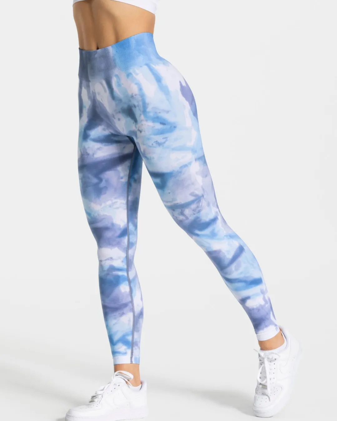 TEVEO Leggings & Pants*Tie Dye Scrunch Leggings "Ocean"