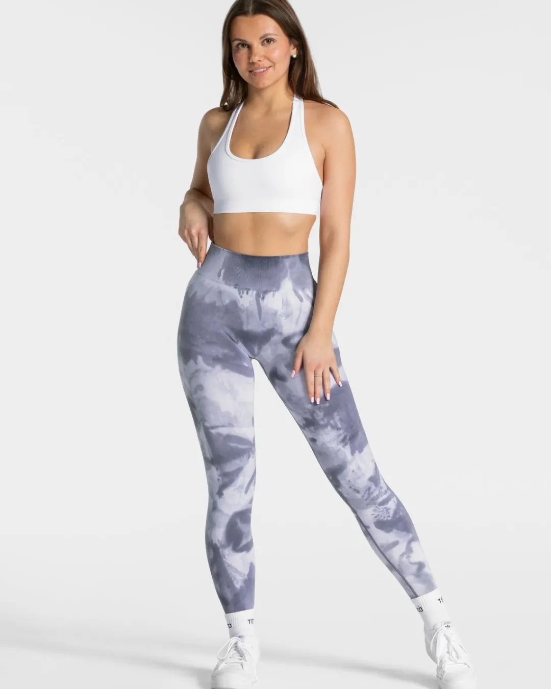 TEVEO Leggings & Pants*Tie Dye Scrunch Leggings "Stormy"